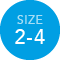 Size 2 to 4